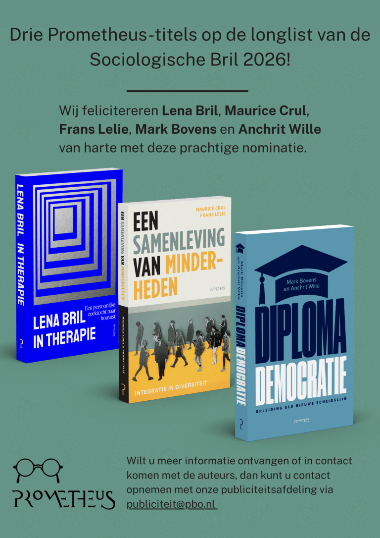 Drie Prometheus-titels op longlist Sociologische Bril 2026