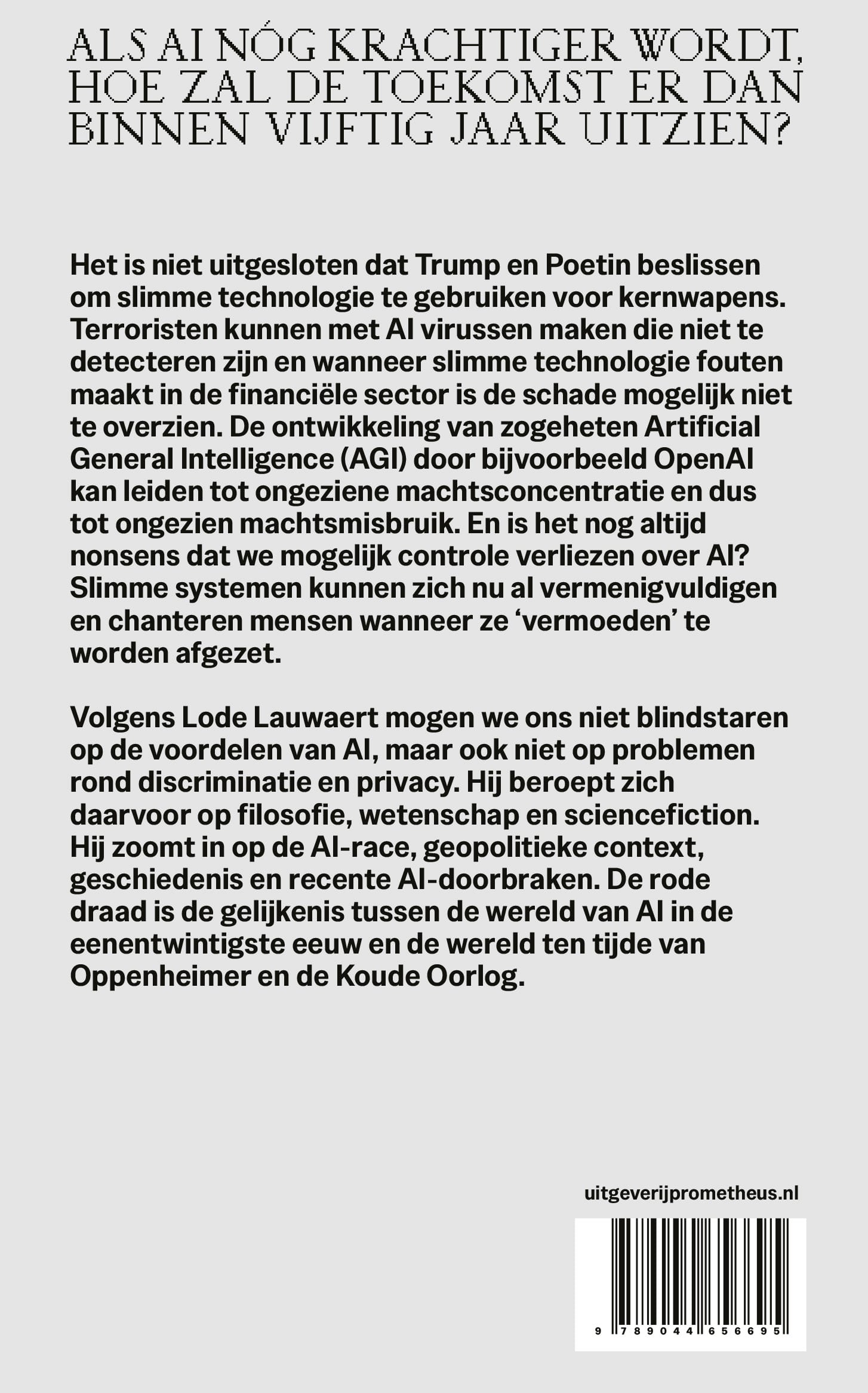Achterkant: AI, wat niemand ons vertelt