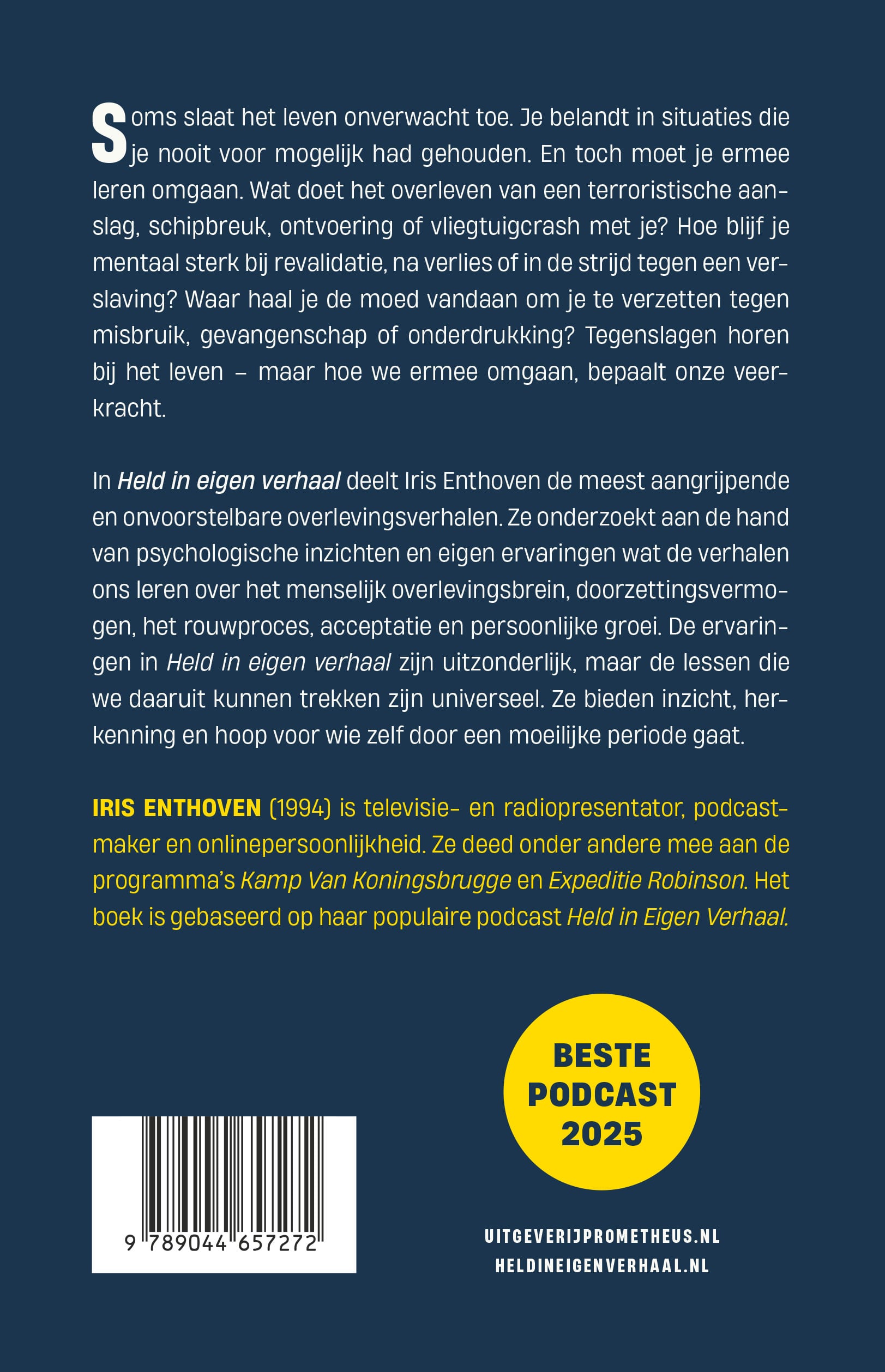 Achterkant: Held in eigen verhaal