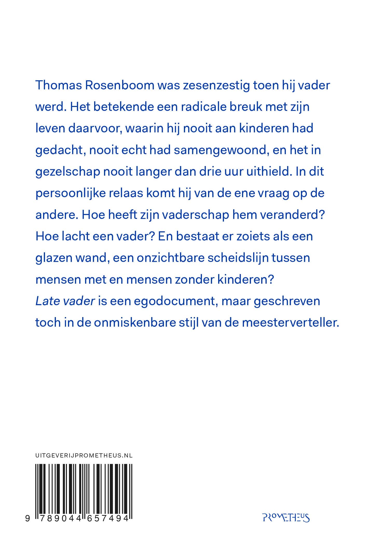 Achterkant: Late vader