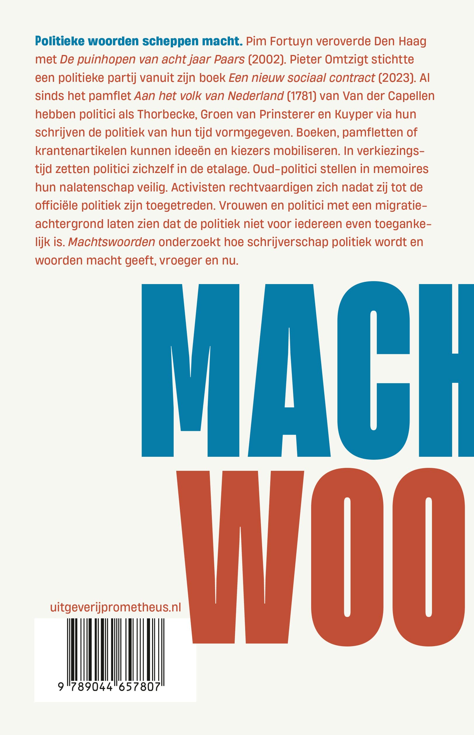 Achterkant: Machtswoorden