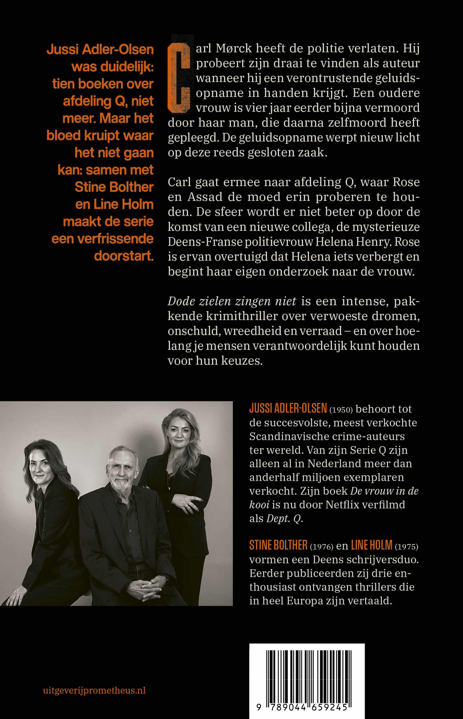 Achterkant: Dode zielen zingen niet