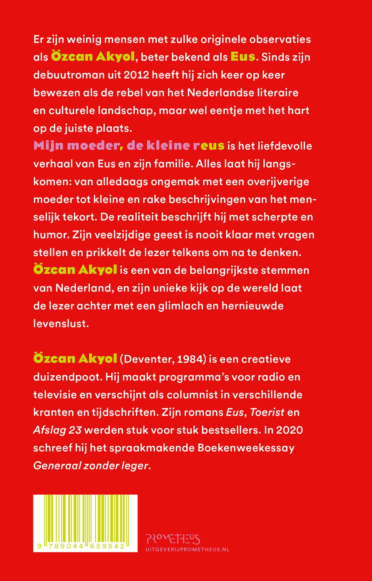 Achterkant: Mijn moeder, de kleine reus