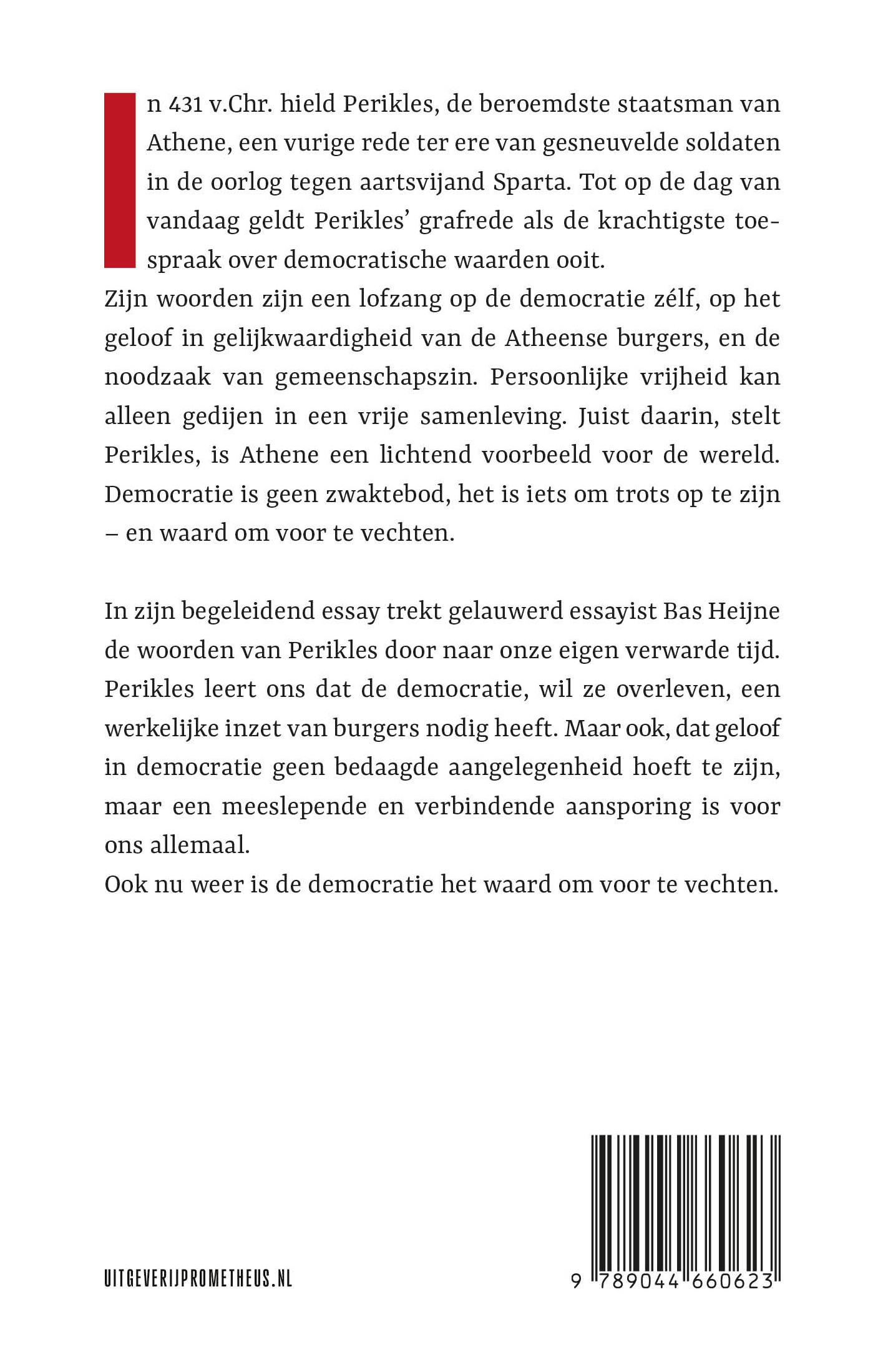 Achterkant: Voor de democratie